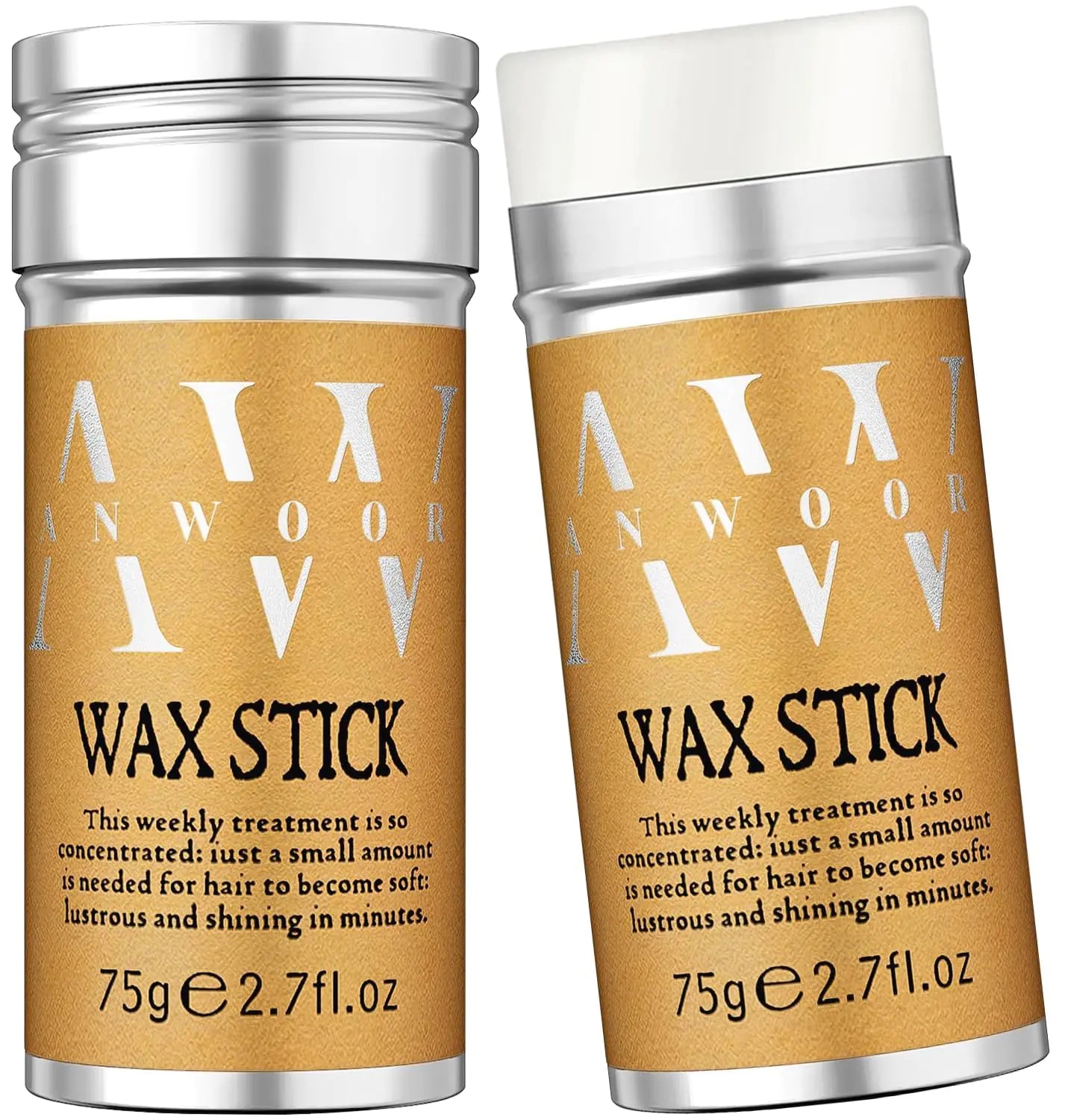 AnWoor Hair Wax Stick, 3PCS - Wax stick for Hair Wigs Edge Control, Hair Wax Stick for Flyaways, Taming Frizz, Hair Styling Slick Stick for Pomade & No-Greasy - 2.7 Oz 2.7 Ounce (Pack of 3)